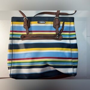 Dana Buchman Tote Bag Colored striped